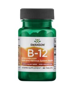 Swanson - Vitamin B-12 Methylcobalamin 5000mcg High Absorption - 60 tablets