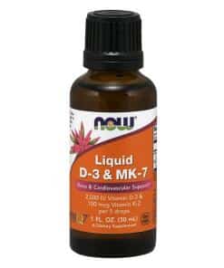 NOW Foods - Liquid D-3 & MK-7 - 30 ml.