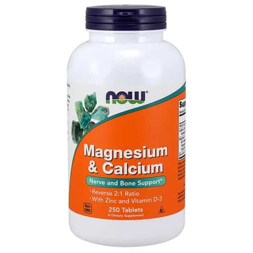 NOW Foods - Magnesium & Calcium with Zinc and Vitamin D3 - 250 tablets
