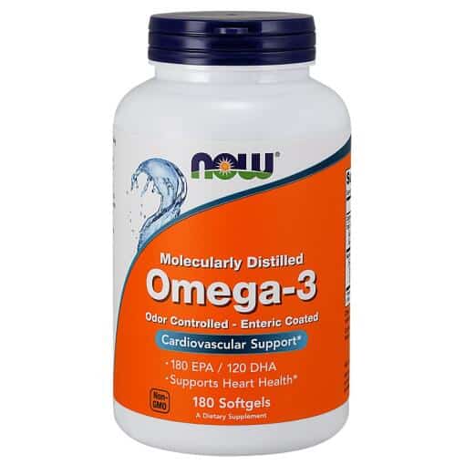 NOW Foods - Omega-3 Enteric Coated - 180 softgels