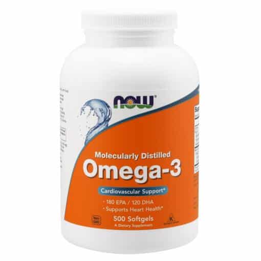 NOW Foods - Omega-3 Molecularly Distilled - 500 softgels