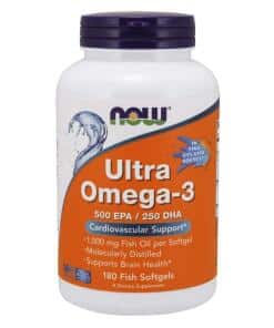 NOW Foods - Ultra Omega-3 (In Fish Gelatin Softgels) - 180 fish softgels