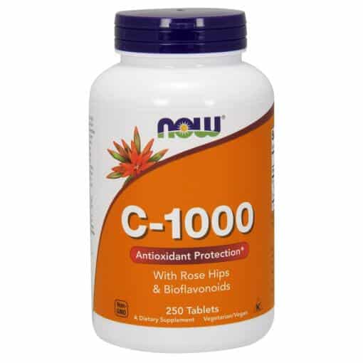 NOW Foods - Vitamin C-1000 with Rose Hips & Bioflavonoids - 250 tablets