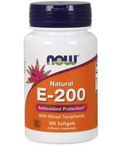 NOW Foods - Vitamin E-200 - Natural (Mixed Tocopherols) - 100 softgels