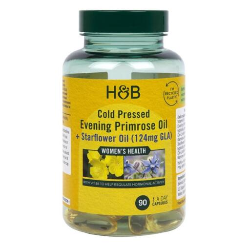 Holland & Barrett - Cold Pressed Evening Primrose Oil + Starflower Oil - 90 caps