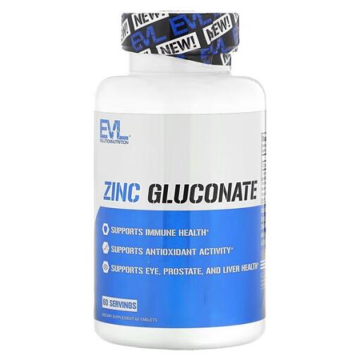 EVLution Nutrition - Zinc Gluconate - 60 tablets
