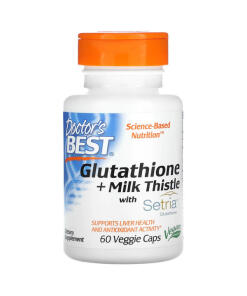 Doctor's Best - Glutathione + Milk Thistle - 60 vcaps