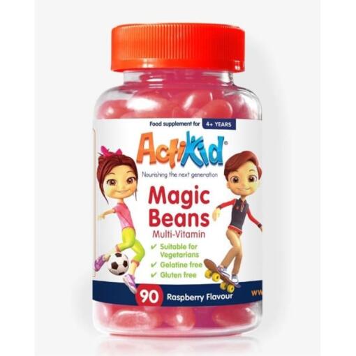 ActiKid - Magische Bohnen Multivitamin, Himbeere - 90 Gummibärchen