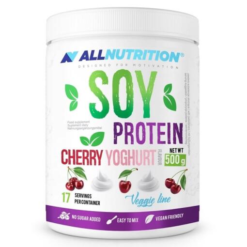Allnutrition - Sojaprotein, Kirsch-Joghurt-Geschmack - 500g