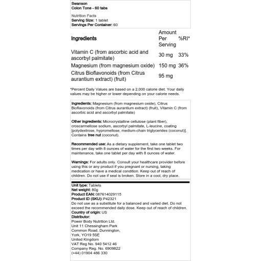 Swanson - Darmtonikum - 60 Tabletten – Bild 2
