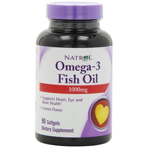 Natrol - Omega-3 Fischöl, 1000 mg - 90 Weichkapseln