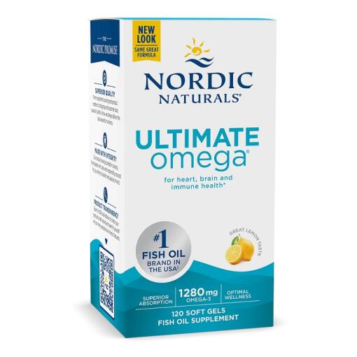 Nordic Naturals - Ultimate Omega, 1280 mg Zitrone - 120 Weichkapseln